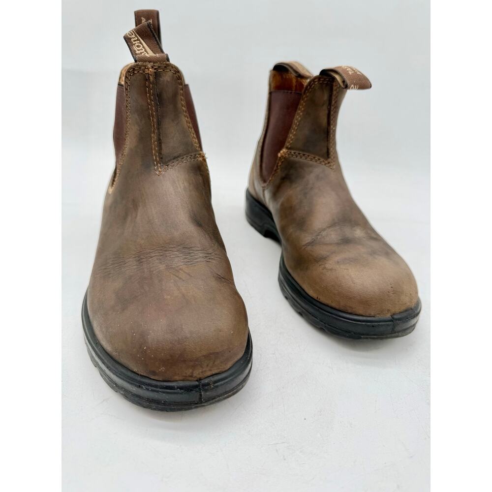 Blundstone Rustic Brown 585 Leather Pull-On Chelsea Boots Women's Size 7.5 - Picture 4 of 10